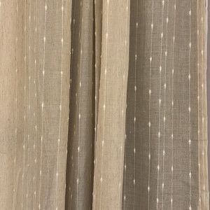 2 Beige Curtains 84”